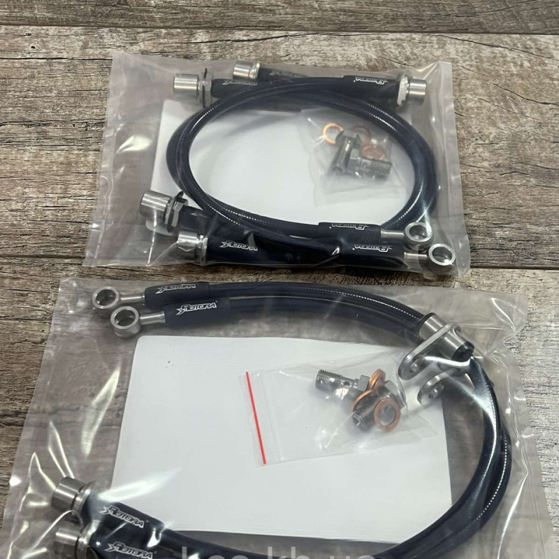 Комплект армованих гальмівних шлангів Rotora Toyota LC200 / Lexus LX 570, LX450D, 6 шт. Комплект армованих гальмівних шлангів Rotora Toyota LC200 / Lexus LX 570, LX450D, 6 шт.