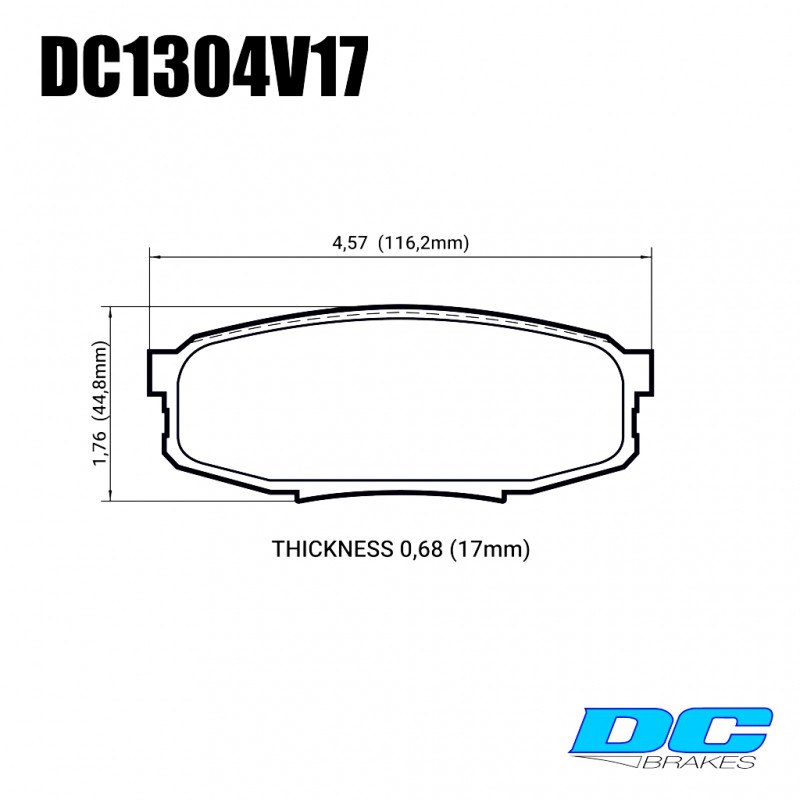 Колодки гальмівні задні DC1304V17 DC brakes Street HD, LEXUS LX570, LX450D, TOYOTA LC200 Tundra Колодки гальмівні задні DC1304V17 DC brakes Street HD, LEXUS LX570, LX450D, TOYOTA LC200 Tundra