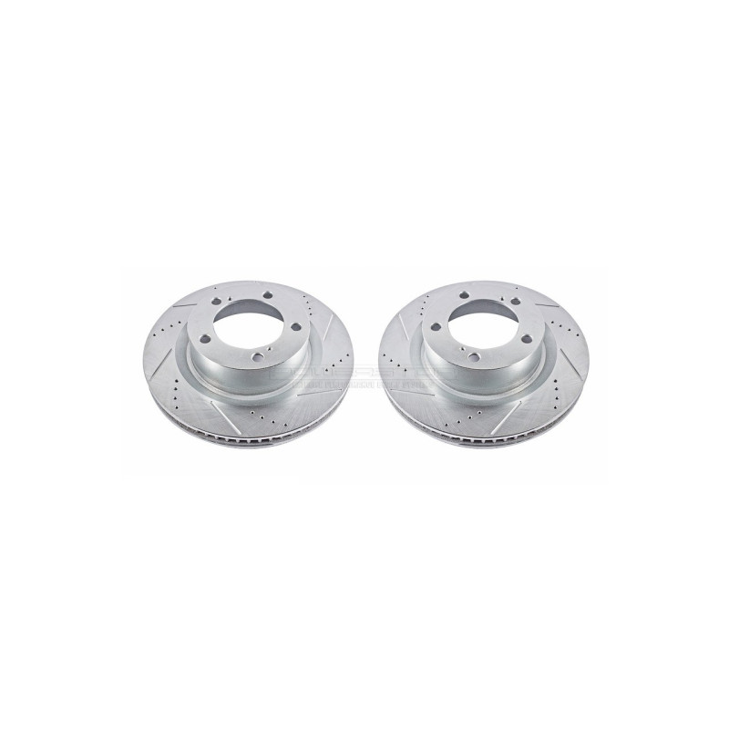 Диск тормозной передний POWERSTOP JBR1309XPR перфорация + слот для Land cruiser 200 2016+