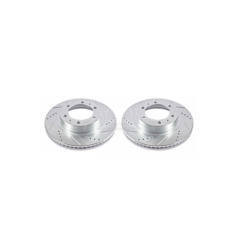 Диск гальмівний передній POWERSTOP JBR1121XPR Перфорація + слот для Toyota FJ Cruiser 2008+
