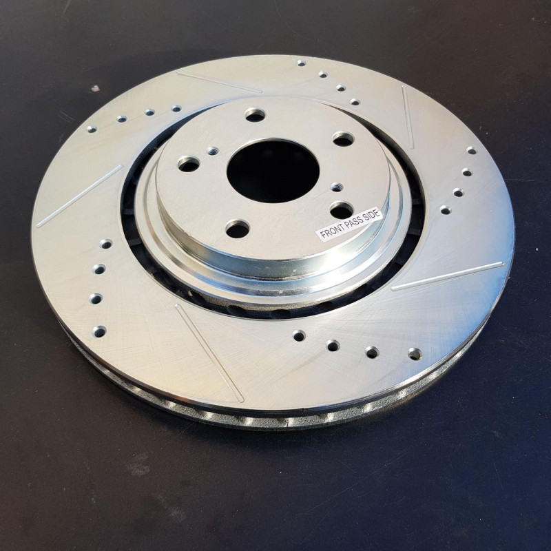 Диск тормозной передний POWERSTOP JBR1310XPR перфорация + слот для Lexus RX-350 08-15/HIGHLANDER