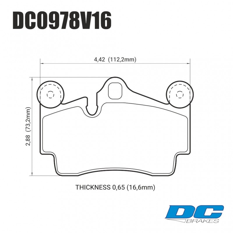 Колодки гальмівні задні DC0978V16 DC brakes Street STR.S, PORSCHE Cayenne (955); Audi Q7 / Touareg