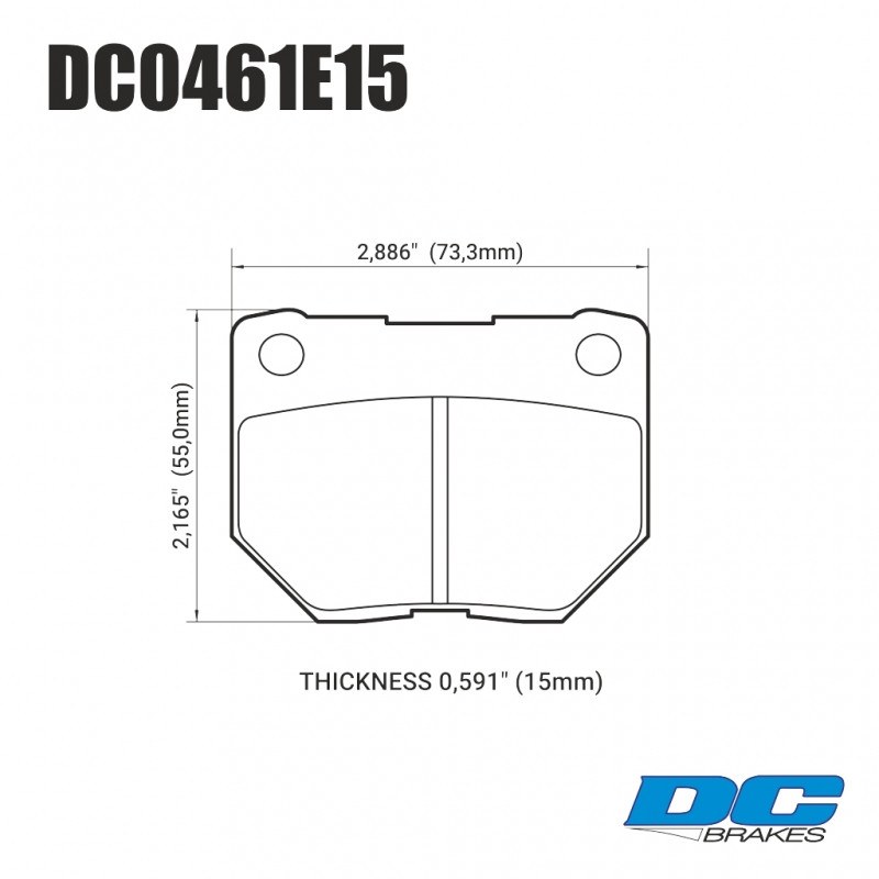 Колодки гальмівні задні DC0461E15 DC Brakes RT.2 SUBARU Impreza WRX