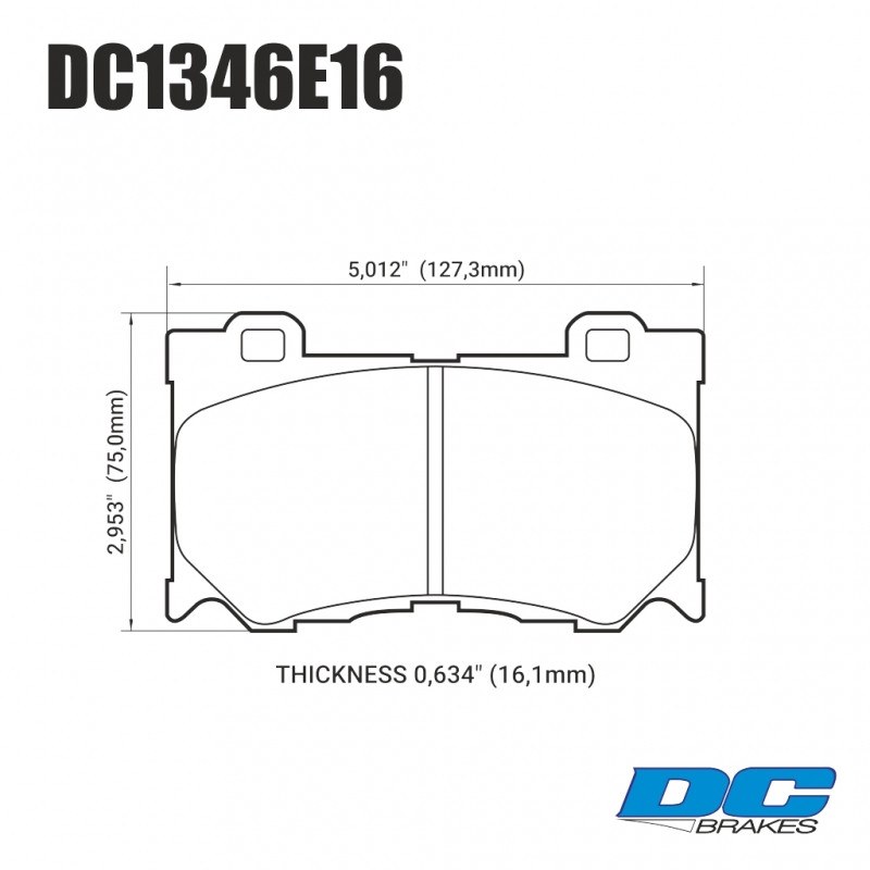 Колодки гальмівні передні DC1346E16 DC Brakes RT.2 INFINITI FX50/FX37/G37/ Nissan 370Z