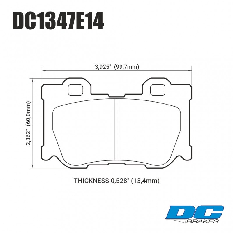 Колодки гальмівні задні DC1347E14 DC Brakes RT.2 INFINITI FX37 / FX50 / G / M / Nissan 370Z