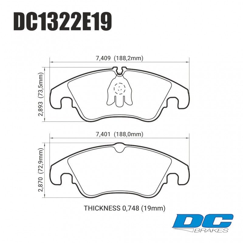 Колодки гальмівні передні DC1322E19 DC Brakes RT.2 AUDI A4 8K (B8); A5 8T; Q5 Колодки гальмівні передні DC1322E19 DC Brakes RT.2 AUDI A4 8K (B8); A5 8T; Q5