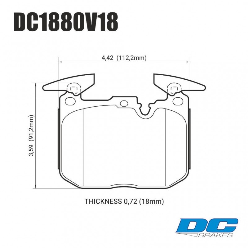 Колодки гальмівні передні DC1880V18 DC brakes Street STR.S, BMW M4 F82, F32; M3 F80 F30; F20 F22 F87 M Колодки гальмівні передні DC1880V18 DC brakes Street STR.S, BMW M4 F82, F32; M3 F80 F30; F20 F22 F87 M