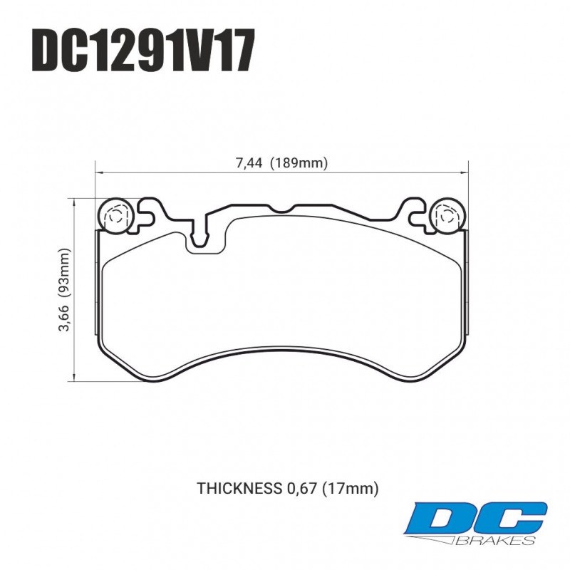 Колодки гальмівні передні DC1291V17 DC brakes Street STR.S, AUDI RS6 MK3 4F; RS7 4GA,