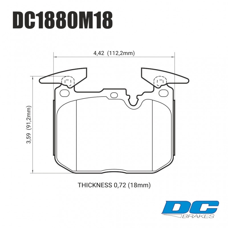 Колодки тормозные передние DC1880M18 DC brakes Race Track, BMW M4 F82, F32; M3 F80 F30; F20 F22 F87 M Колодки тормозные передние DC1880M18 DC brakes Race Track, BMW M4 F82, F32; M3 F80 F30; F20 F22 F87 M