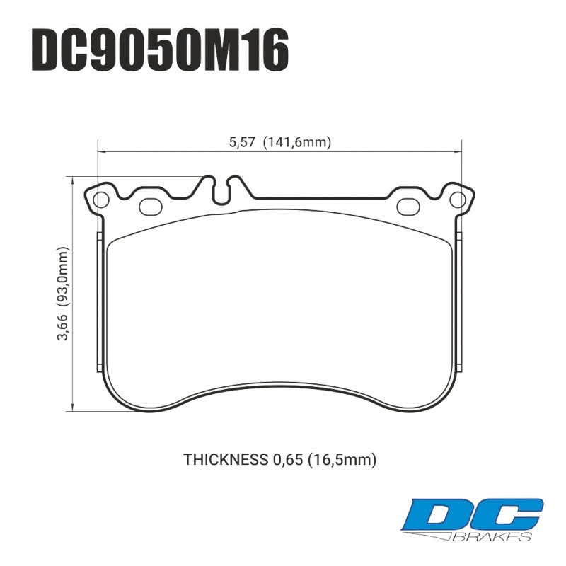 Колодки гальмівні DC9050M16 DC brakes Race Track, A 45 AMG (W176); CLA 45 AMG (C117); GLA 45 AMG