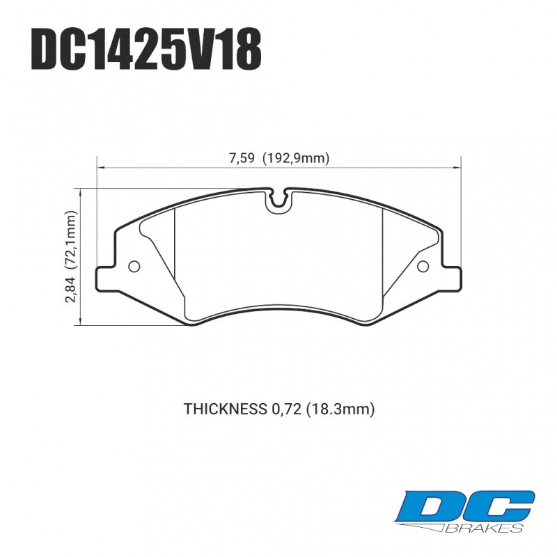 Колодки гальмівні передні DC1425V18 DC brakes Street STR.S, RANGE ROVER SPORT; IV; колесо 19
