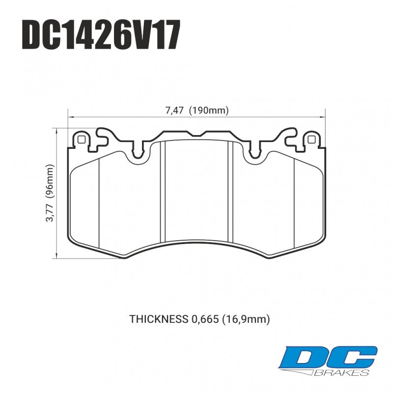 Колодки гальмівні передні DC1426V17 DC brakes Street STR.S, RANGE ROVER SPORT; IV; колесо 20 Колодки гальмівні передні DC1426V17 DC brakes Street STR.S, RANGE ROVER SPORT; IV; колесо 20