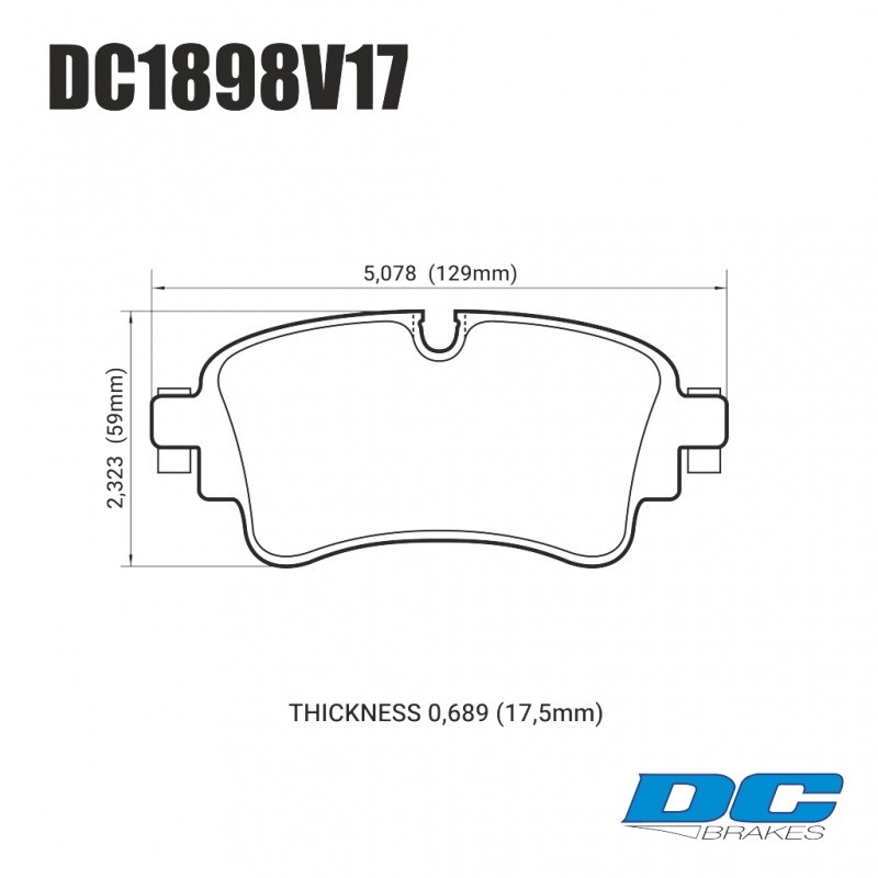 Колодки гальмівні задні DC1898V17 DC brakes Street STR.S, A4 B9; A5 F53; Q5 FYB; Q7 4MB; TOUAREG CR7 Колодки гальмівні задні DC1898V17 DC brakes Street STR.S, A4 B9; A5 F53; Q5 FYB; Q7 4MB; TOUAREG CR7