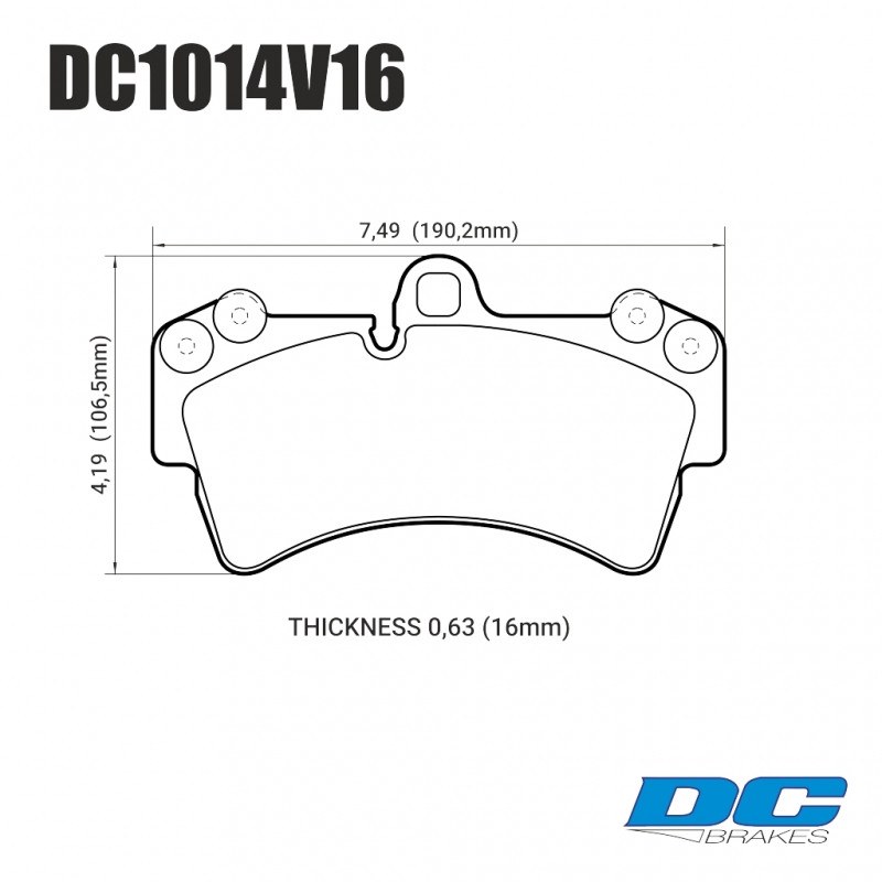 Колодки гальмівні передні DC1014V16 DC brakes STR.S, PORSCHE Cayenne (955)/Audi Q7/VW Touareg