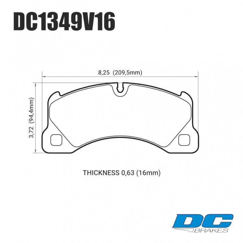 Колодки гальмівні передні DC1349V16 DC brakes STR.S, PORSCHE CAYENNE 9PA; PANAMERA 970; TOUAREG 7LA