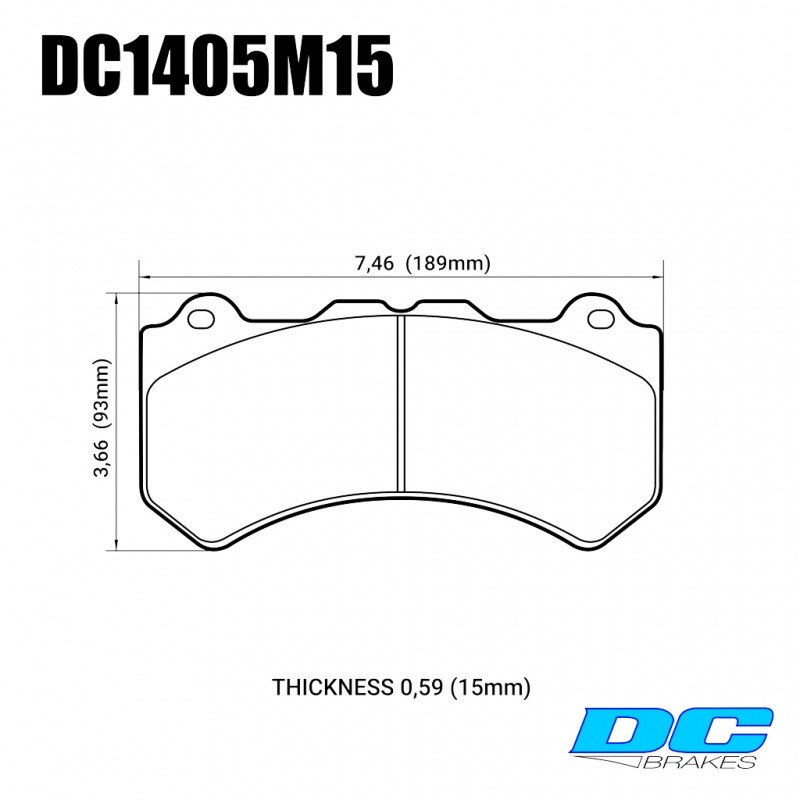 Колодки гальмівні передні DC1405M15 DC brakes Race Track, Jeep SRT8 2012-2014, AUDI 4F RS6 (BREMBO)