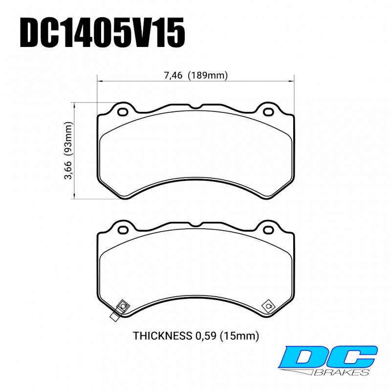 Колодки гальмівні передні DC1405V15 DC brakes Street STR.S, Jeep SRT8 2012-2014, AUDI 4F RS6 (BREMBO)