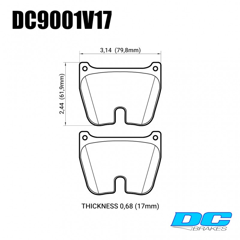 Колодки гальмівні DC9001V17 DC Brakes Street STR.S, (комплект 8 шт.) BREMBO 07.A010.10; JBT FM8P