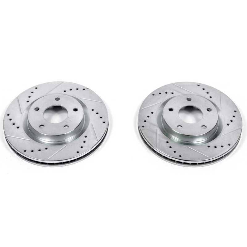 Диск гальмівний передній POWERSTOP Extreme Performance Drilled and Slotted для Nissan X-TRAIL 2008 Диск гальмівний передній POWERSTOP Extreme Performance Drilled and Slotted для Nissan X-TRAIL 2008