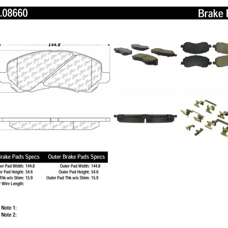 Колодки гальмівні передні POWERSTOP 16-866 для MITSUBISHI LANCER 2007