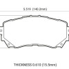 Колодки гальмівні передні POWERSTOP 16-1711 для Mazda 6