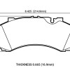 Колодки гальмівні R1 Concepts OEP 2551-1952-00 перед A6 4A; A7 4K; A8; Q7 4MB; Q8 Akebono 400mm