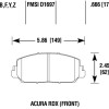 Колодки гальмівні передні Z16-1697 Acura RDX