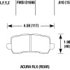 Колодки гальмівні задні Z16-1698 Acura RLX Sport Hybrid
