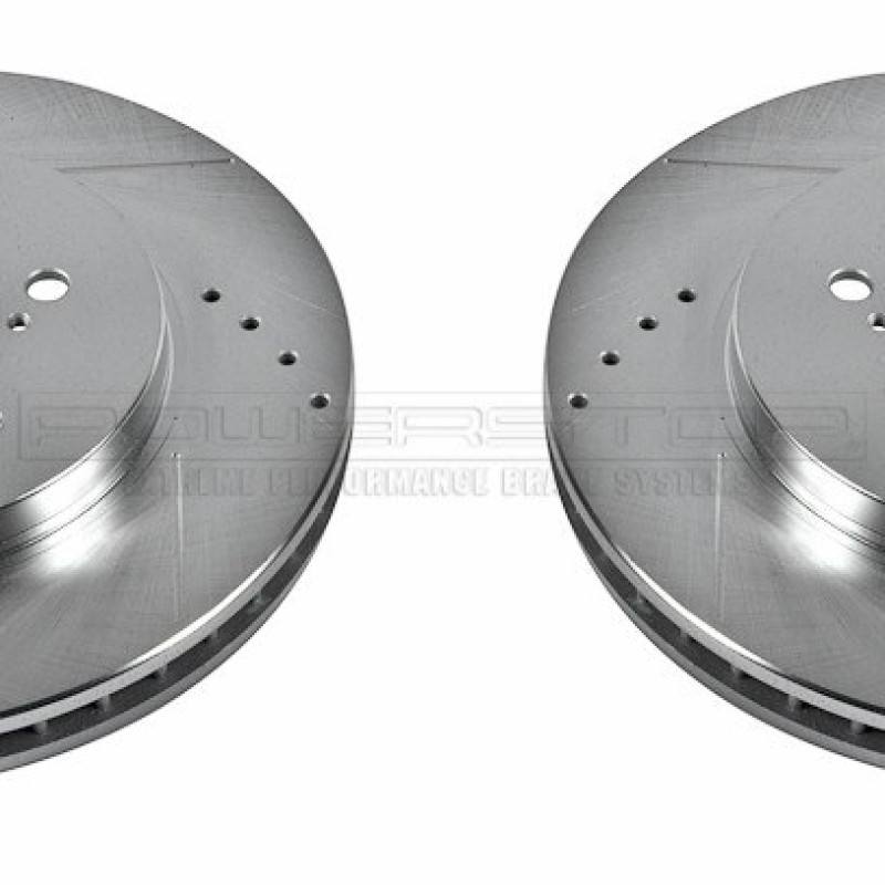 Диск гальмівний передній POWERSTOP JBR1152XPR перфорація + слот для Lexus RX-350 2003-2008
