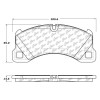 Колодки тормозные передние POWERSTOP Z23-1349 для VW TOUAREG 2008+ (368 + mm )
